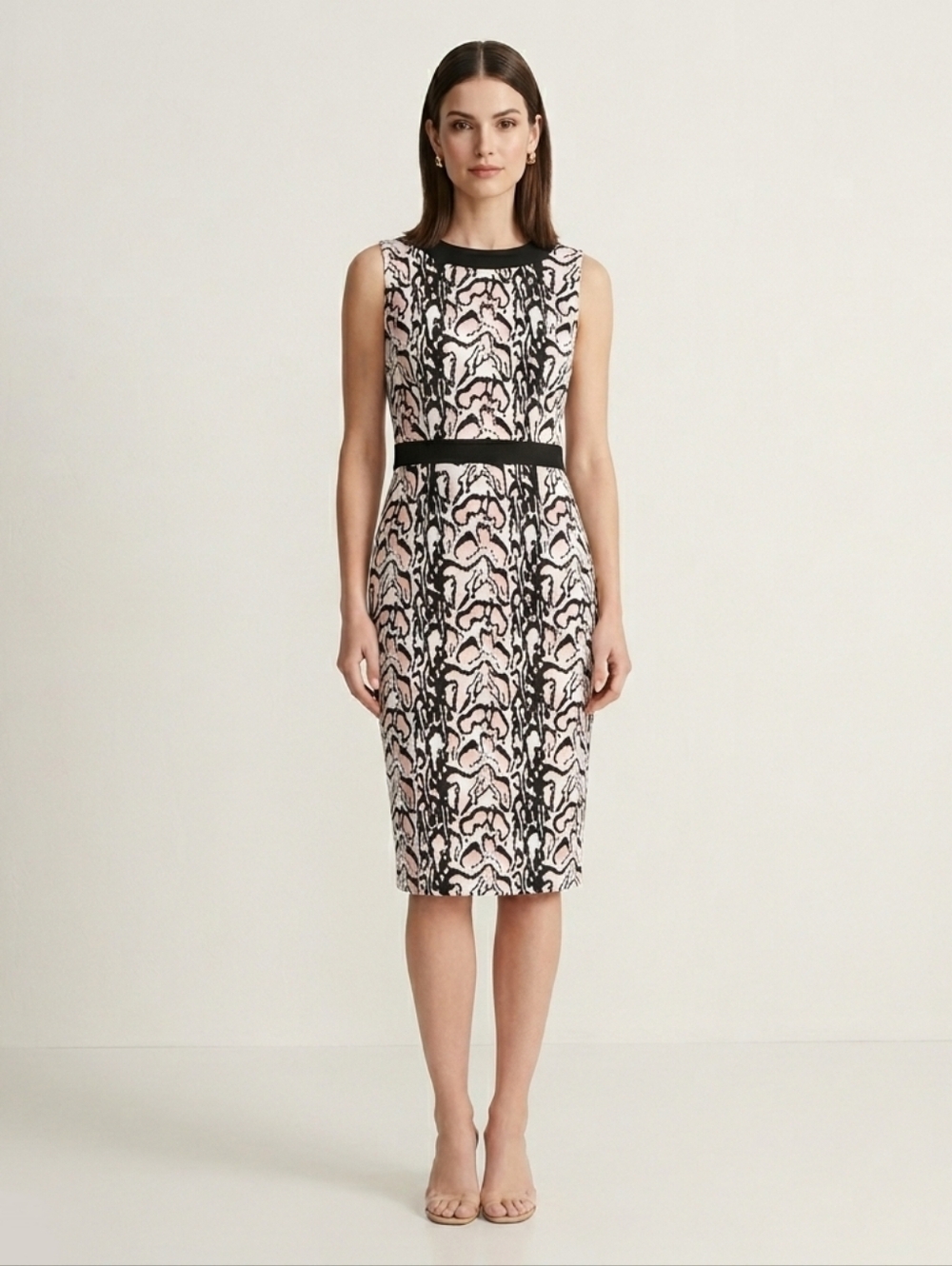 Kenneth Cole Reaction Animal Print Sleeveless Sheath Dress